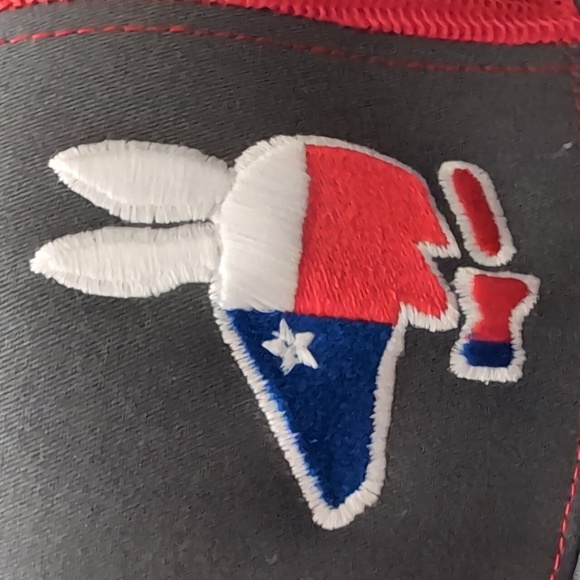 Richardson Style 112,Red/Gray Mesh, Armadillo Patch,Snapback Trucker Hat. - Picture 5 of 8